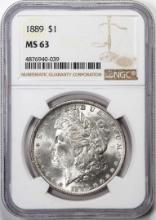 1889 $1 Morgan Silver Dollar Coin NGC MS63