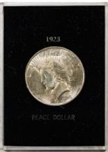 1923 $1 Peace Silver Dollar Coin in Holder