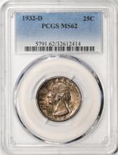 1932-D Washington Quarter Coin PCGS MS62