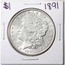 1891 $1 Morgan Silver Dollar Coin