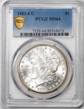 1881-CC $1 Morgan Silver Dollar Coin PCGS MS64