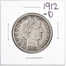 1912-D Barber Half Dollar Coin