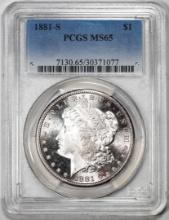 1881-S $1 Morgan Silver Dollar Coin PCGS MS65