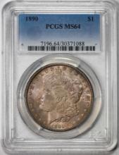 1890 $1 Morgan Silver Dollar Coin PCGS MS64