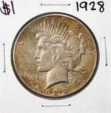 1928 $1 Peace Silver Dollar Coin