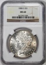 1888-S $1 Morgan Silver Dollar Coin NGC MS60