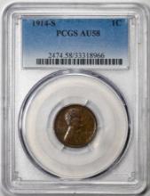 1914-S Lincoln Wheat Cent Coin PCGS AU58