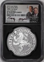 2023 Netherlands Proof Lion Dollar Silver Coin NGC PF70 Ultra Cameo Moy Signature