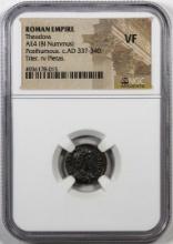 Roman Empire 337-340 c.AD Theodora AE4 Bi Nummus Ancient Coin NGC VF