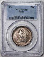 1934 Texas Commemorative Half Dollar Coin PCGS MS64