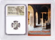 Cappadocian Kingdom c.96-63 BC Ariobarzanes I AR Drachm Ancient Coin NGC VF Story Box