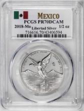 2018-Mo Mexico Proof 1/2 oz Silver Libertad Coin PCGS PR70DCAM