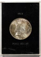 1923 $1 Peace Silver Dollar Coin in Holder