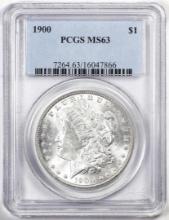 1900 $1 Morgan Silver Dollar Coin PCGS MS63