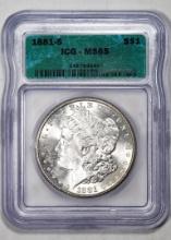 1881-S $1 Morgan Silver Dollar Coin ICG MS65