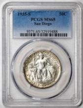 1935-S San Diego Commemorative Half Dollar Coin PCGS MS65