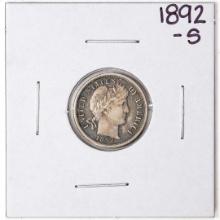 1892-S Barber Dime Coin