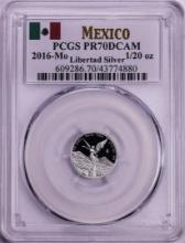 2016-Mo Mexico Proof 1/20 oz Silver Libertad Coin PCGS PR70DCAM