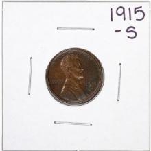 1915-S Lincoln Wheat Cent Coin