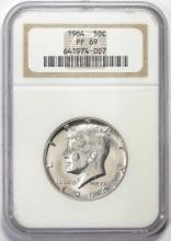 1964 Proof Kennedy Half Dollar Coin NGC PF69