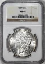 1889-S $1 Morgan Silver Dollar Coin NGC MS61