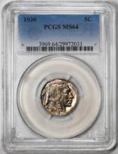 1930 Buffalo Nickel Coin PCGS MS64 Great Reverse Color