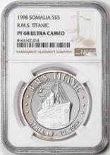 1998 Somalia $5 Proof R.M.S. Titanic Silver Coin NGC PF68 Ultra Cameo