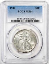 1940 Walking Liberty Half Dollar Coin PCGS MS64