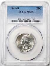 1941-D Washington Quarter Coin PCGS MS65