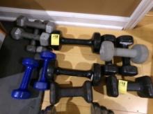 Large Group of Fixed Weight Dumbells (Basement)