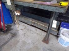 60''x31'' Wooden Work Table w/Drawer (Middle Barn)