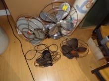 (4) Vintae Desk-Top Fans, Westinghouse, Cold Wave, EmersonnJr., GE (Basemen