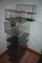 8 Plastic Clear Display Cases