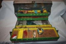 Antique Tackle Box, includes contents