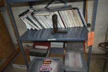 All Items on Shelves 3&4. Books, Binders, Magazines, and Bookends.