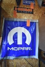 Blue and White Mopar Banner. 36 in x 36 in