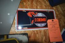 50 Years 426 Hemi License Plate. Black, Orange, White 6-in x 12 in