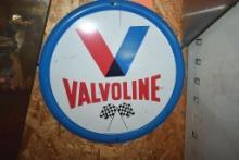 Round Metal Valvoline Sign 12-in diameter