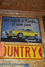 1970 Cuda Sign and Mopar Country Sign