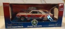 1968 Super stock Dodge Dart GTS. Die cast car in box 1/18 scale