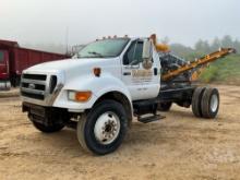 2005 FORD F-750 XLT SUPER DUTY SINGLE AXLE VIN: 3FRXF75T55V105661 CAB & CHASSIS