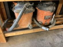 QTY OF (2) RIDGID SHOP VACS