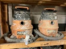 QTY OF (2) RIDGID SHOP VACS