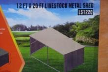 New 12' x 20' Livestock Metal Shed