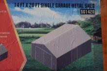 New 14' x 20' Single Garage Metal Shed