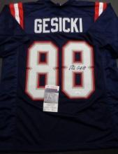 Mike Gesicki New England Patriots Autographed Custom Football Jersey JSA W coa