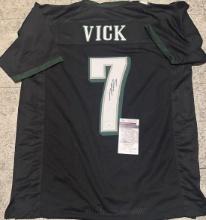 Michael Vick Philadelphia Eagles Autographed Custom Football Jersey JSA W coa