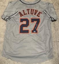 Jose Altuve Houston Astros Autographed Custom Baseball Jersey GA coa