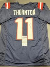 Tyquan Thornton New England Patriots Autographed Custom Football Jersey JSA W coa