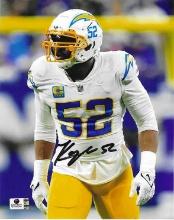 Khalil Mack Los Angeles Chargers Autographed 8x10 Photo GA coa